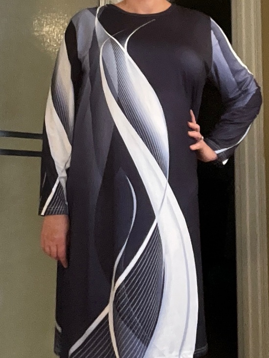 Dresses & Skirts - Abstract  Black and white  Dress, Plus size 2X, NWT